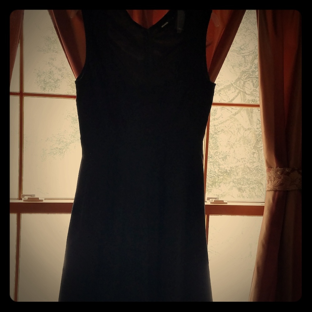 Vintage 1950's Swing Style Black Dress